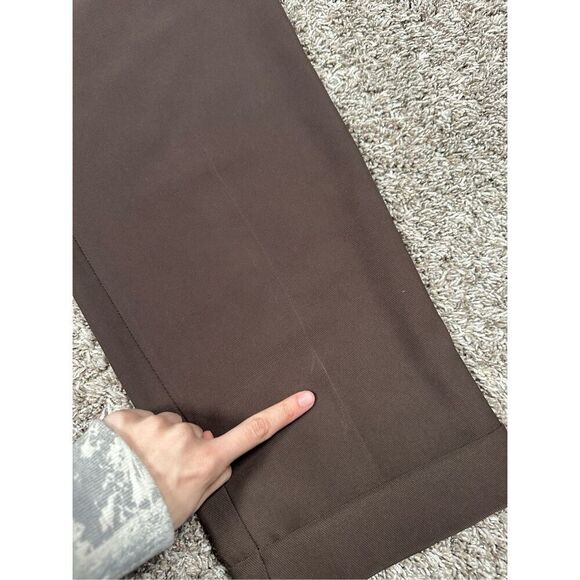 & Other Stories Tapered Cuff Trousers Pants Dark Brown High Rise Womens Size 0 - Picture 12 of 12